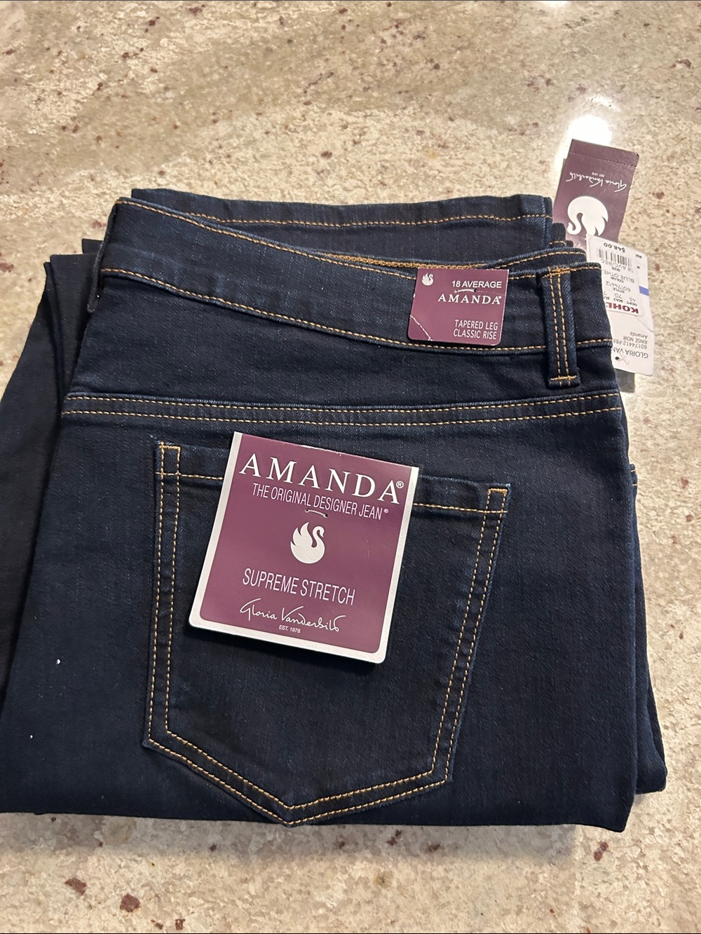 Gloria Vanderbilt Amanda Supreme Stretch Dark Blue